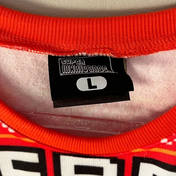 Nintendo Super Mario Christmas Unisex Knit Sweater sz L - Picture 5 of 6